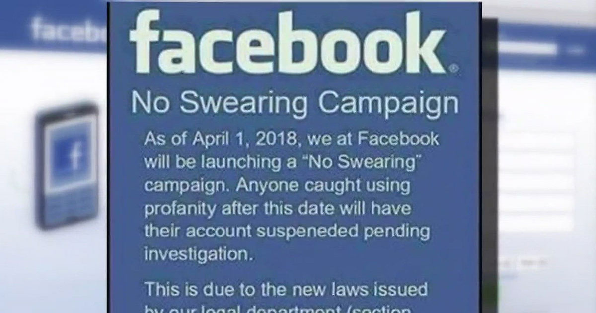 Facebook No Swearing Campaign