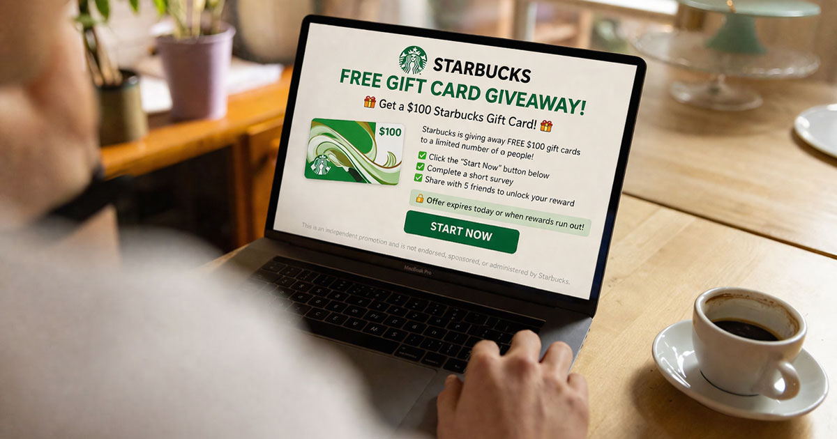 Starbucks Coffee Free Gift Card Survey SCAM
