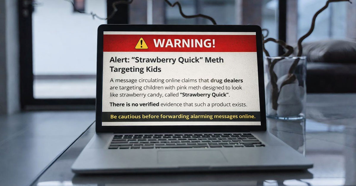 Strawberry Quick Flavored Meth Targeting Kids Hoax