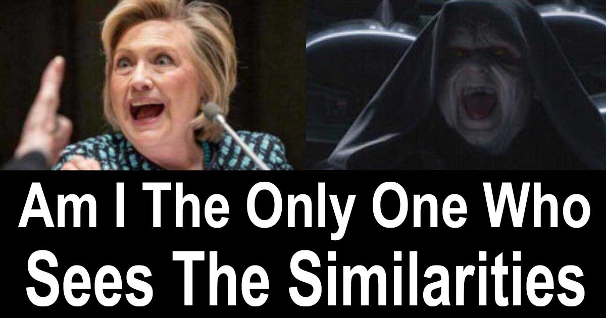 Hillary’s political career: VERY similar to the Rise of Darth Sidious